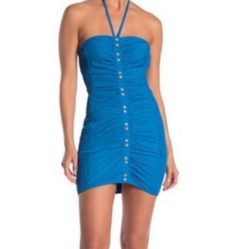 Free People Blue Mini Dress M